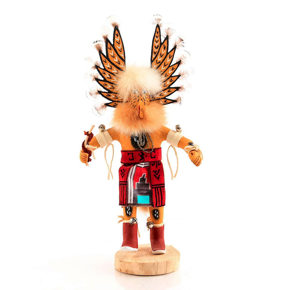 Appraisal: NATIVE AMERICAN HOPI GREAT HORNED OWL KACHINA DOLL Hand carved