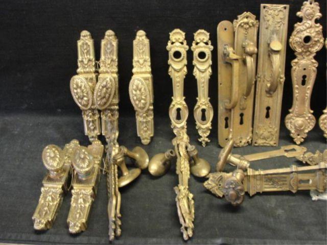 Appraisal: Lot of Antique Gilt Metal Hardware From a prominent NJ