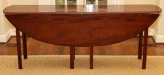 Appraisal: MAHOGANY GATE LEG DINING TABLE TH CENTURY MAHOGANY GATE LEG