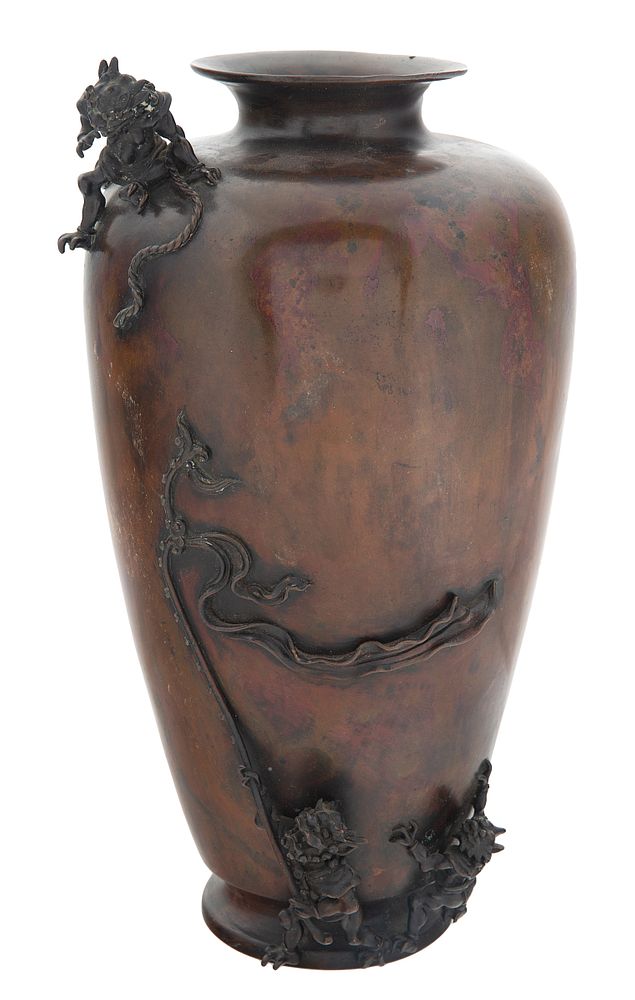 Appraisal: A JAPANESE BRONZE VASE MEIJI PERIOD - A JAPANESE BRONZE