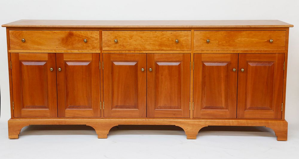 Appraisal: Stephen Swift Cherry Sideboard Stephen Swift Cherry Sideboard three drawers