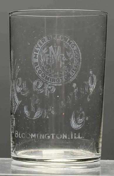 Appraisal: Meyer Brewing Co Acid-Etched Beer Glass Some overall fading and