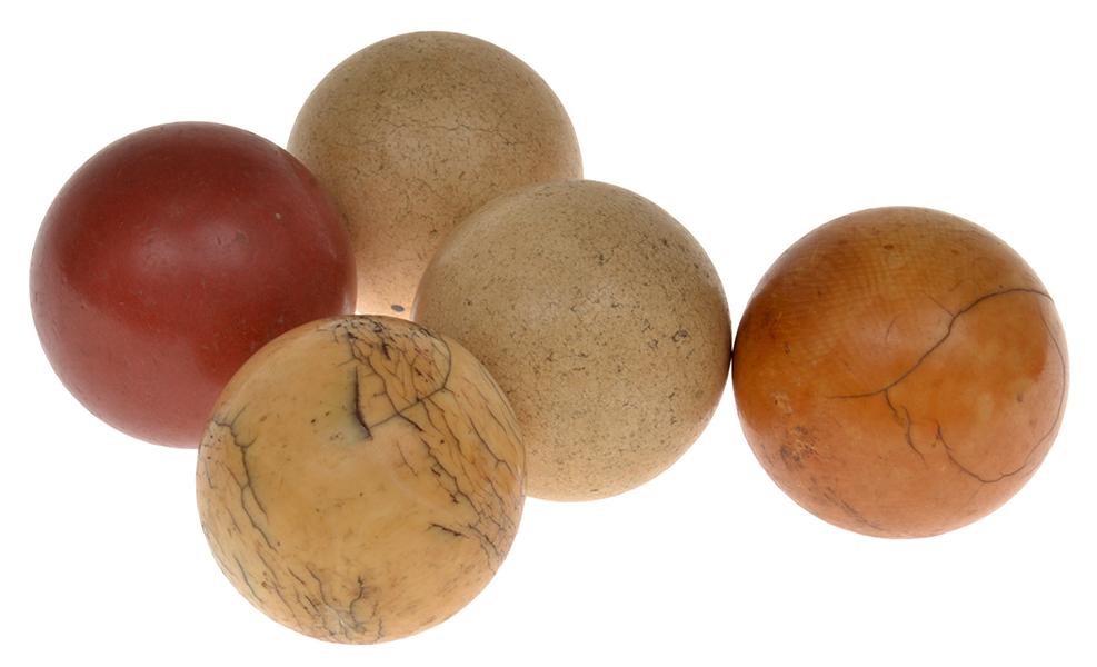 Appraisal: GROUP OF BILLIARD BALLS IVORY AND OTHERWISE