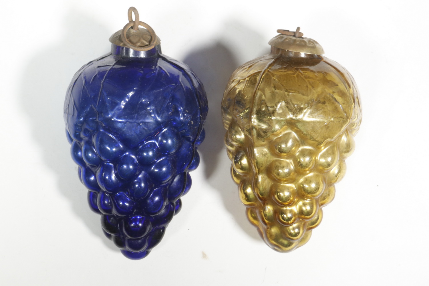 Appraisal: BLOWN GLASS HOLIDAY ORNAMENTS Lot of Blown Replica Kugel Ornaments