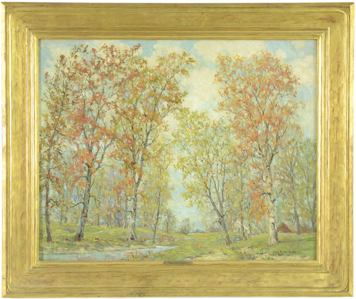 Appraisal: PAUL JOHN BETTINGER OIL ON CANVAS Ohio - Fall creek