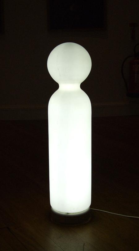 Appraisal: ITALIAN SCHOOL 'SKITTLE' FLOOR LAMP 'S frosted opaque glass and