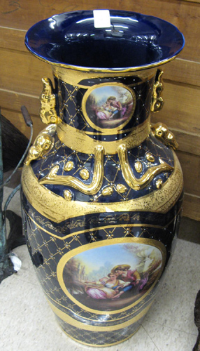 Appraisal: LARGE CHINESE PORCELAIN FLOOR VASE the exterior decorated in European