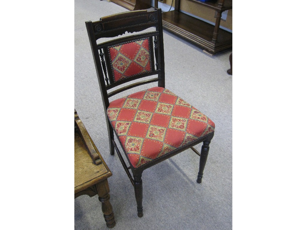 Appraisal: Edwardian side chair