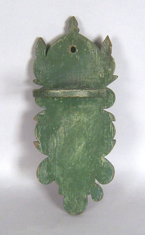 Appraisal: Green painted shelf th c h