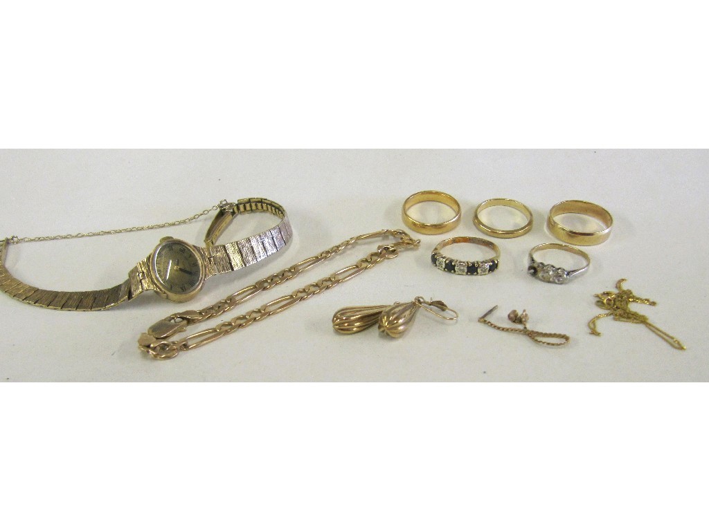 Appraisal: Lot comprising ladies ct gold Rotary wrist watch ct gold