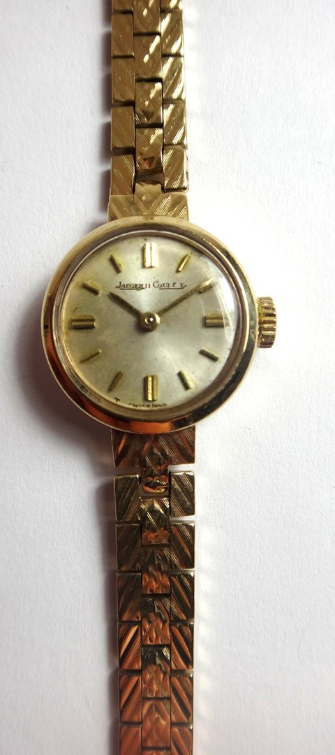 Appraisal: A lady's ct gold Jaeger-Le Coultre bracelet wristwatch the signed