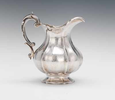 Appraisal: Sterling Silver Water Pitcher by Gorham ca With pretty lobbed