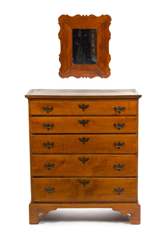 Appraisal: Sale Lot An American Cherry Chest of Drawers having a