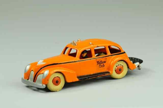 Appraisal: YELLOW CAB Hubley cast iron painted in orange overall cast