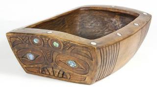 Appraisal: Rich La Valle inlaid feast bowl Rich La Valle inlaid