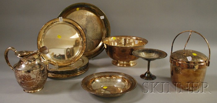 Appraisal: Group of Silver Plated Table Items a set of twelve