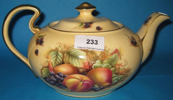 Appraisal: Aynsley Teapot decorated in the Orchid Gold Design height cm