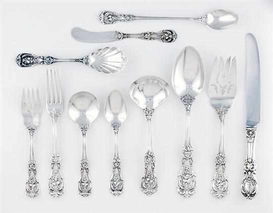 Appraisal: Reed Barton sterling flatware circa Francis I pattern comprising hollow