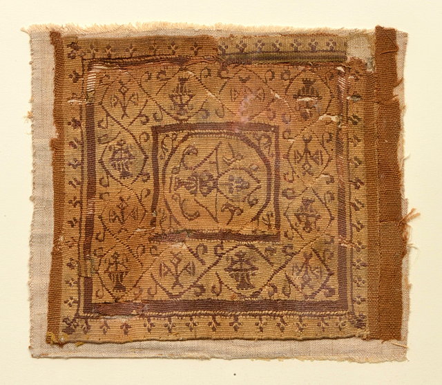 Appraisal: A RECTANGULAR PANEL with an all over hooked diamond pattern