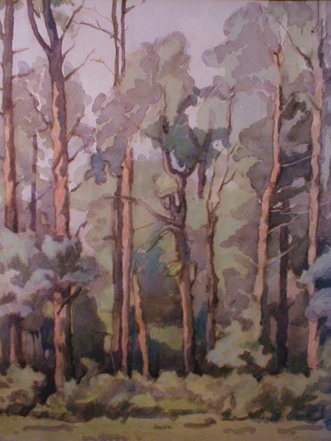 Appraisal: G M Brough Trees at Sandringham watercolour drawing signed cm