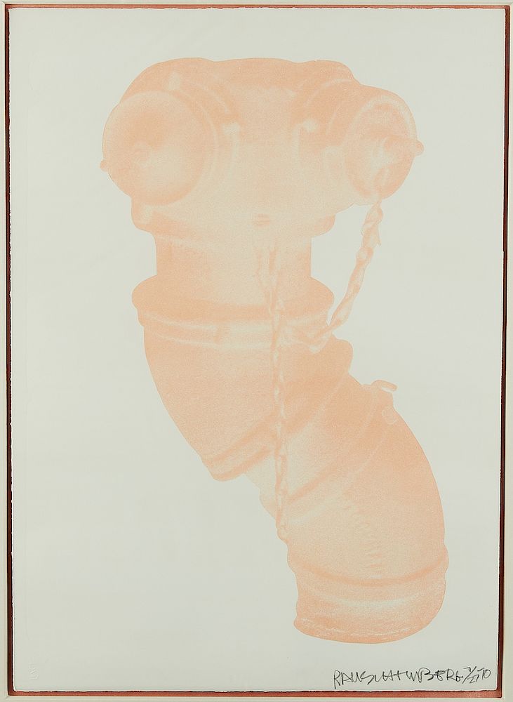 Appraisal: Robert Rauschenberg Fire Hydrant Lithograph Robert Rauschenberg - Lithograph on