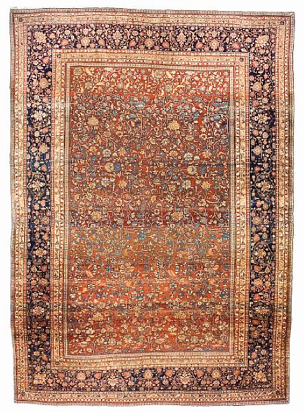 Appraisal: A Mohtasham Kashan carpet Central Persia late th century size