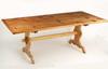 Appraisal: TABLE - th c custom made pine trestle table with