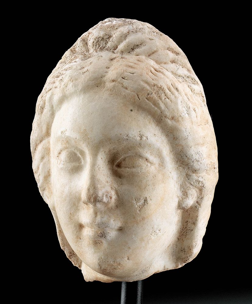 Appraisal: Published Roman Marble Head of Young Woman Venus Originally Listed