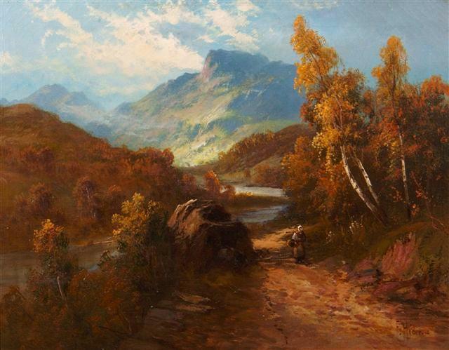 Appraisal: FRANK HIDER British - 'An Autumn Morning in the Highlands'