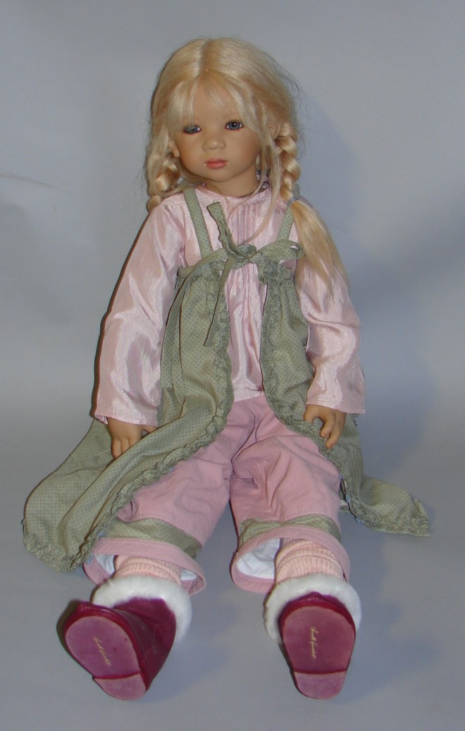 Appraisal: MIB vinyl cloth Kinder female child Pale blonde HH braided