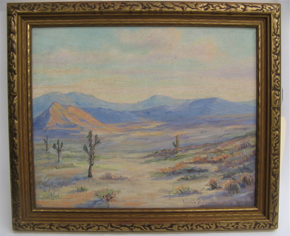 Appraisal: LOUISE D BROWN OIL ON ACADEMY BOARD Los Angeles California