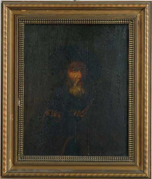 Appraisal: UNSIGNED th th Century OLD MASTER PORTRAIT Oil on wood