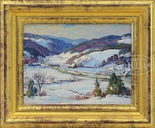 Appraisal: ALDRO THOMPSON HIBBARD American - RIVER VALLEY IN WINTER VERMONT