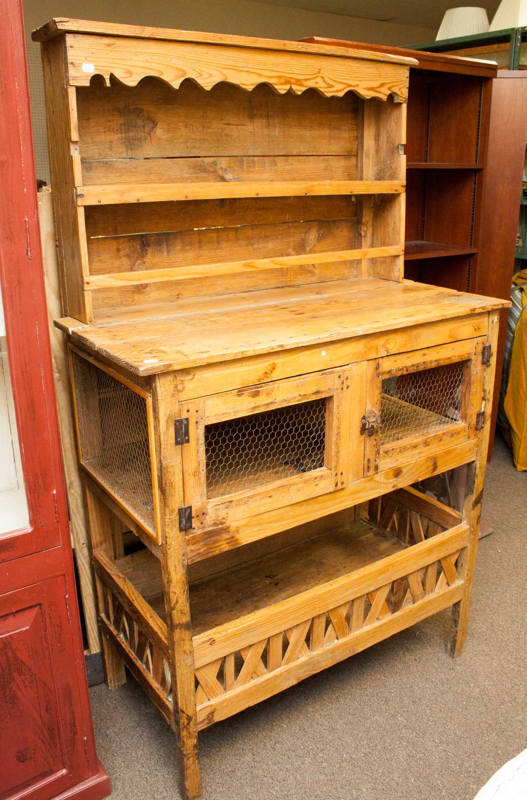 Appraisal: Pine country kitchen cabinet