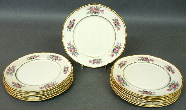 Appraisal: - Set of twelve service plates in the Castleton Bouquet