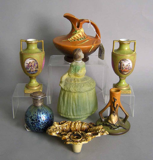 Appraisal: Misc pottery and porcelain to include pcs of Roseville pcs