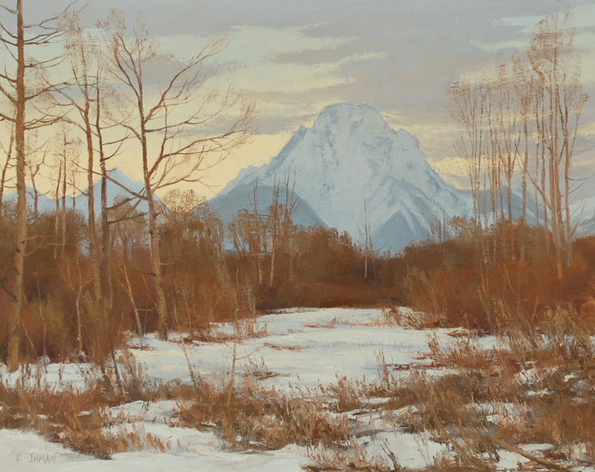 Appraisal: JERRY INMAN OIL ON CANVAS Montana born View of Mount