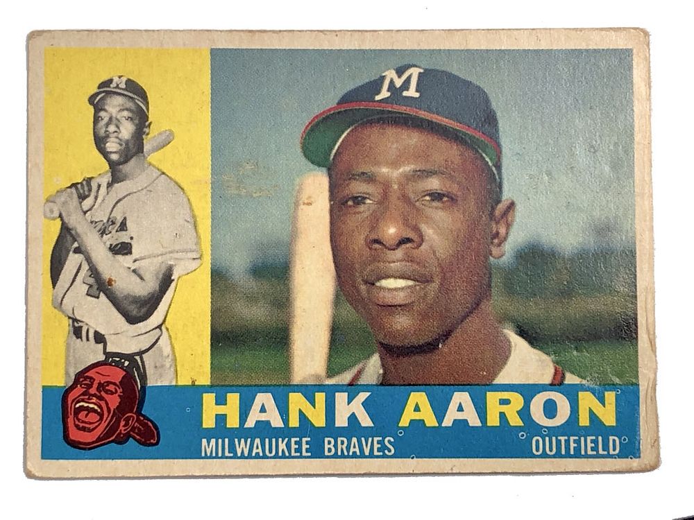 Appraisal: Hank Aaron Topps Baseball Card Nice color