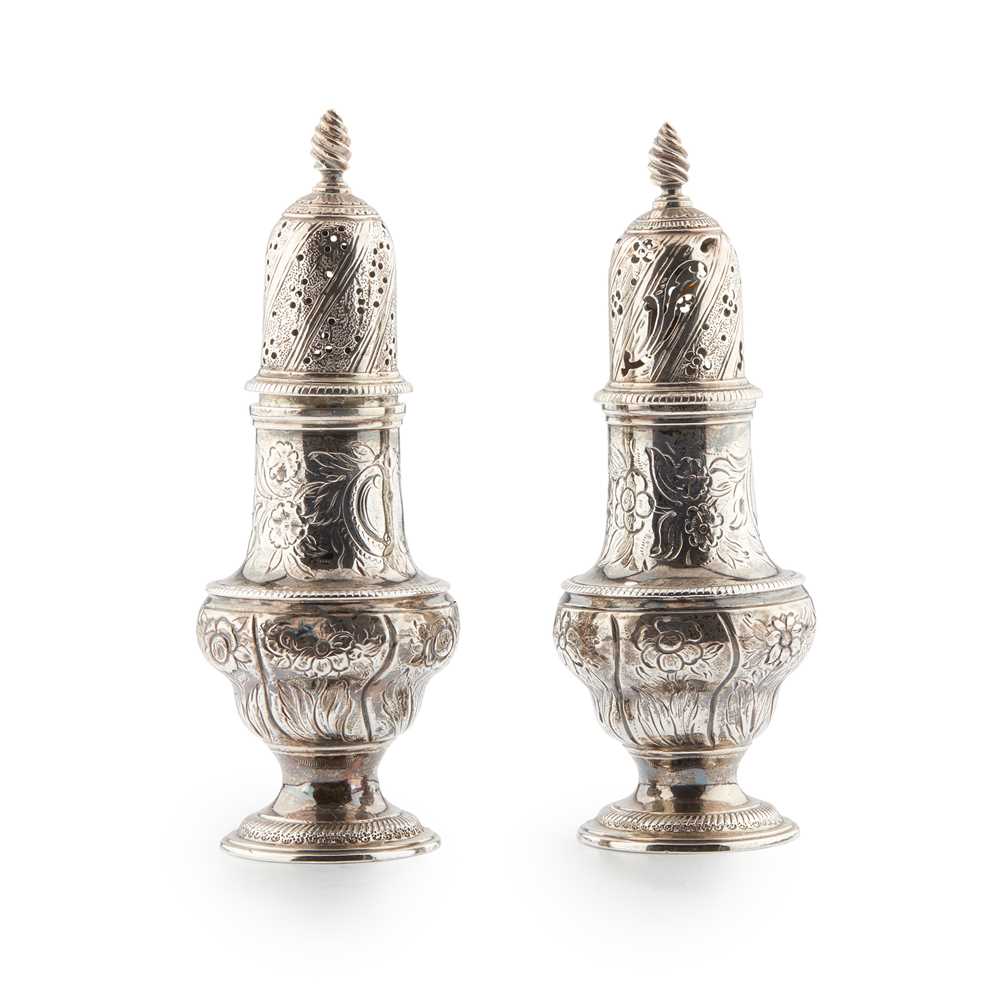 Appraisal: A PAIR OF EARLY GEORGE III CASTERS J DANIEL LONDON