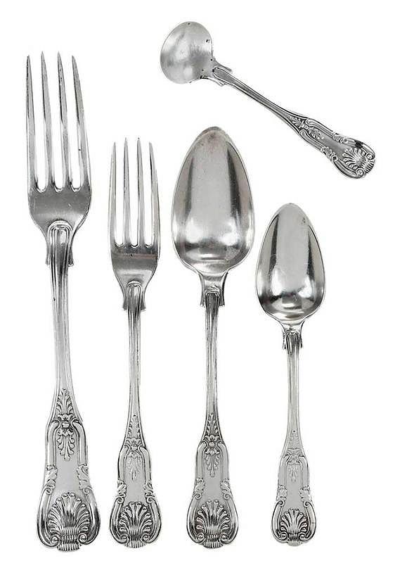 Appraisal: Hayden Gregg Coin Silver Flatware pieces American mid th century