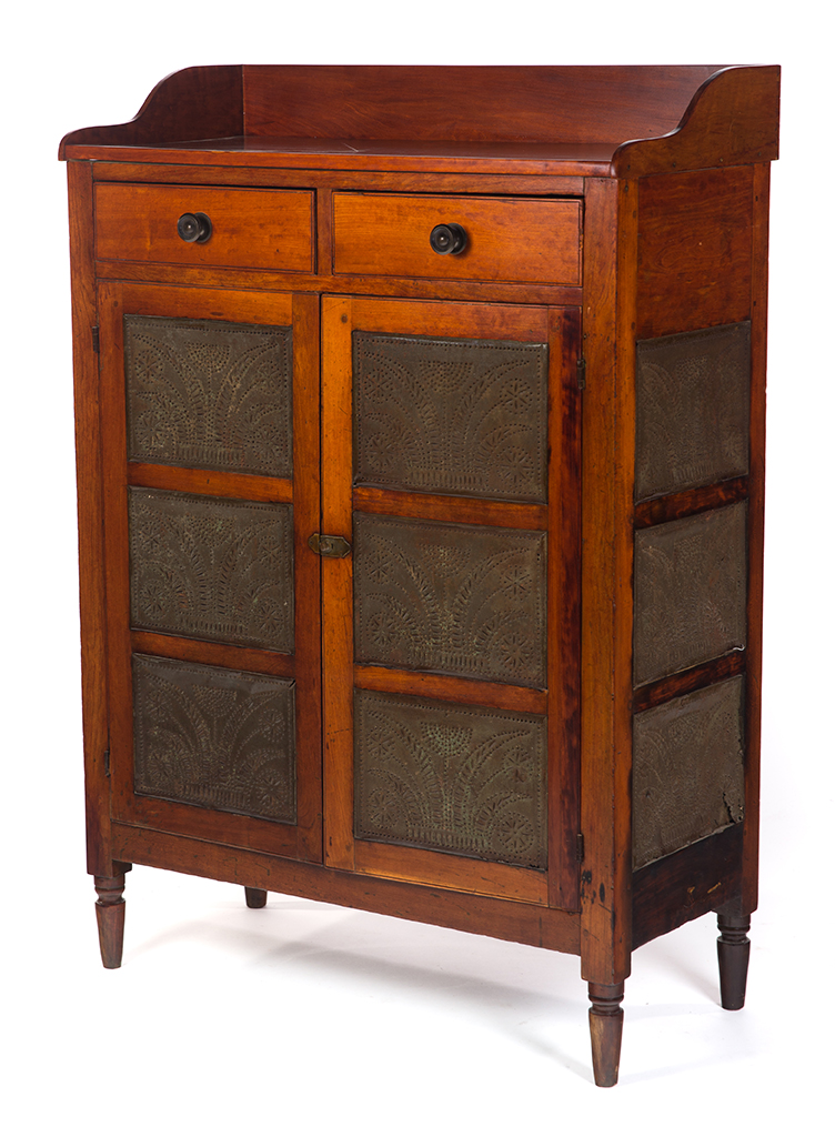 Appraisal: AMERICAN PIE SAFE Mid th century cherry and pine Dovetailed