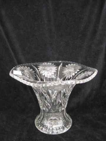 Appraisal: Cut Glass Vase brilliant period six daisy design '' excellent