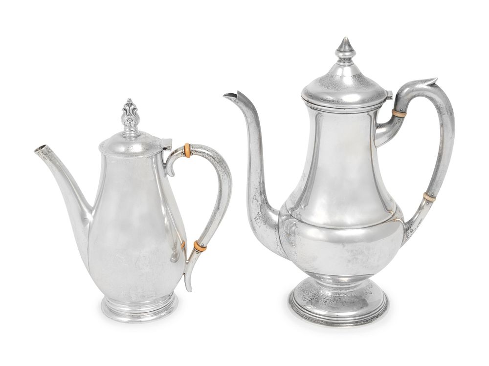 Appraisal: Two American Silver Teapots Two American Silver Teapots International Silver