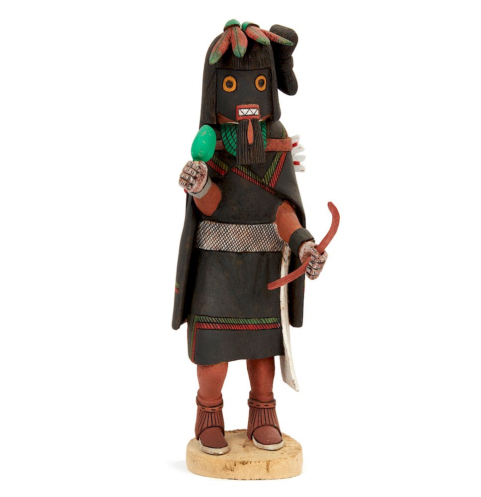 Appraisal: Hopi Warrior Woman Kachina H - -e Deloria Adams Hopi