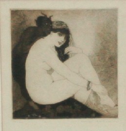 Appraisal: Norman Lindsay - Whispers etching signed and dated 'Norman Lindsay