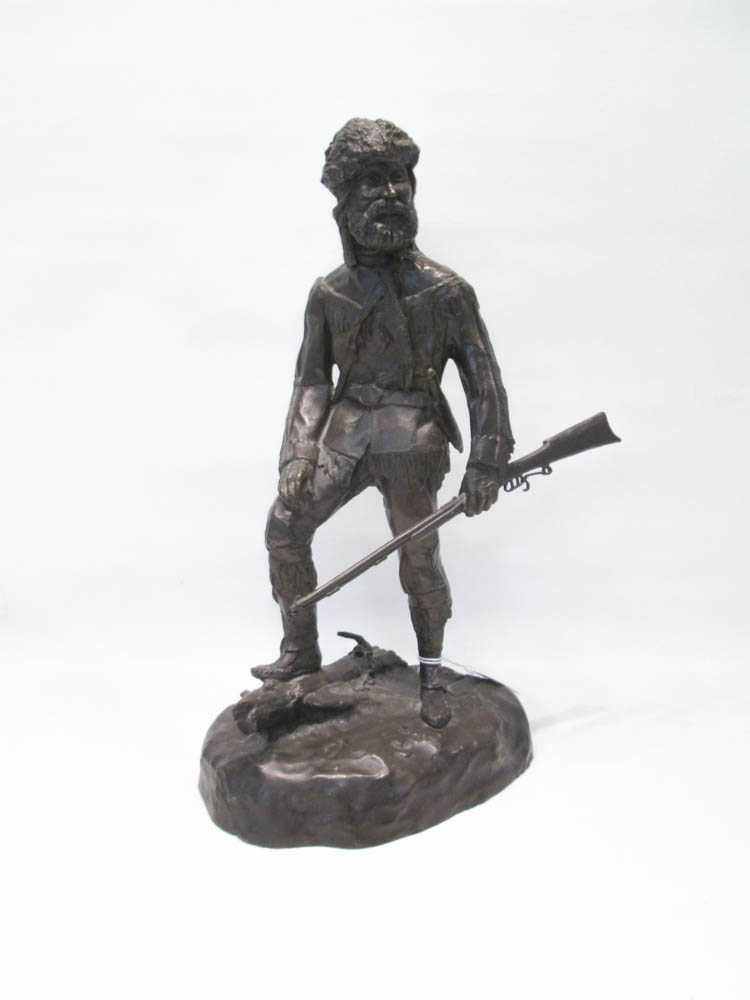 Appraisal: JAMES PASMA BRONZE SCULPTURE Montana - Mountain trapper Signed Pasma