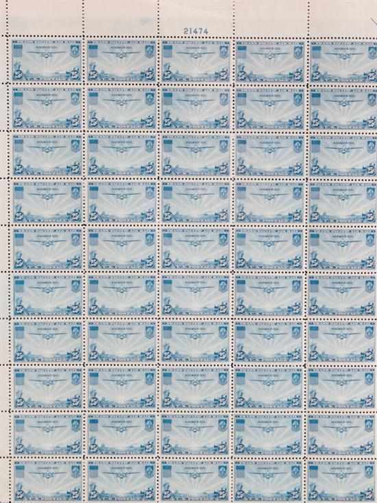 Appraisal: Selection of Airmail and Airmail Special Delivery stamps in sheets