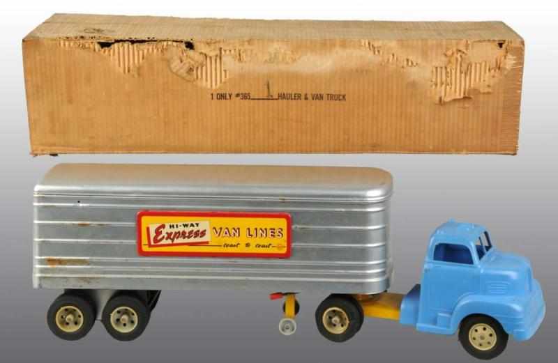 Appraisal: Marx No Highway Express Van Lines Truck Toy Description Pressed