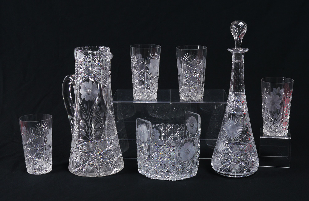 Appraisal: PIECE CUT GLASS ATTRIBUTED TO PAIRPOINT Pitcher '' h x