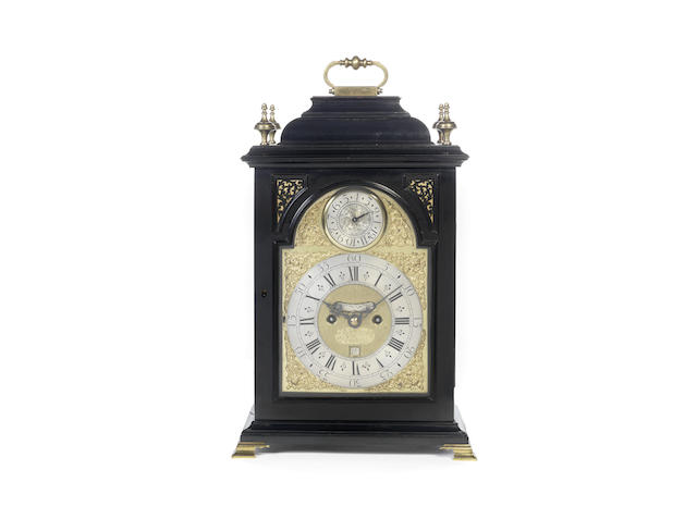 Appraisal: A first half of the th century ebonised table clock